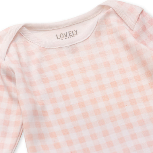 pink stripped bodysuit