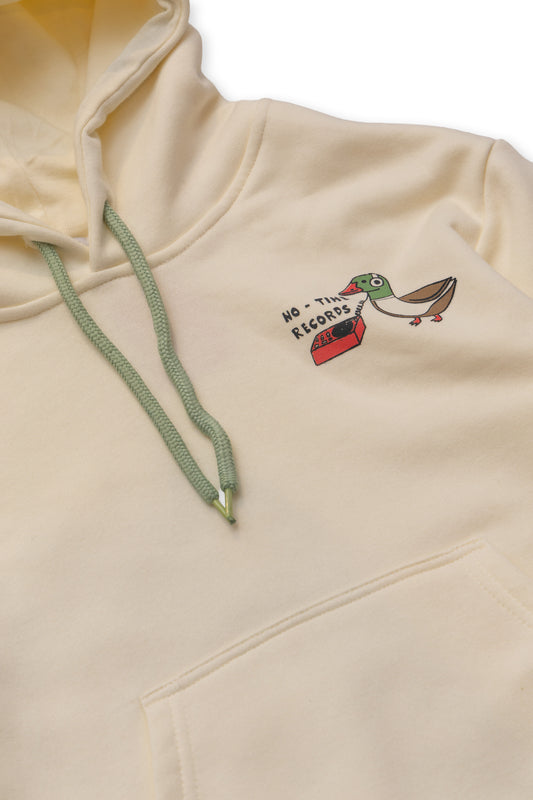 cream hooded sweatshirt
