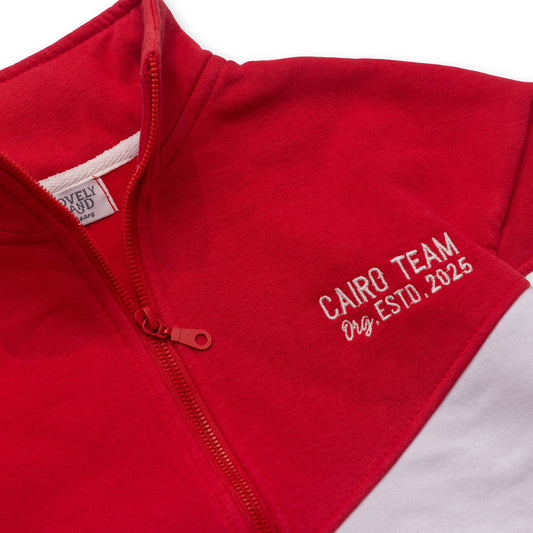 red and white jacket