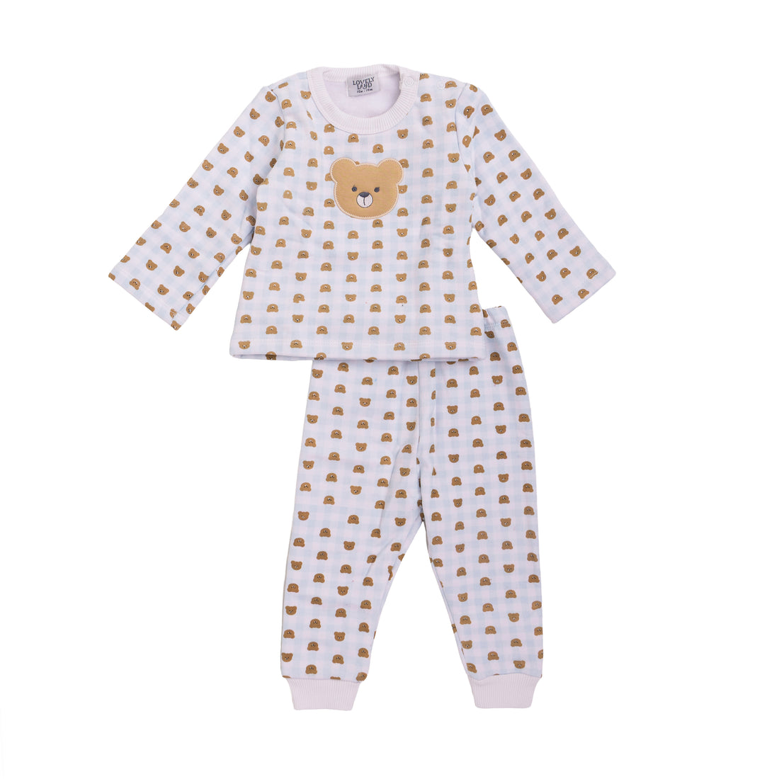 Girls' Teddy Bear Print Pajamas