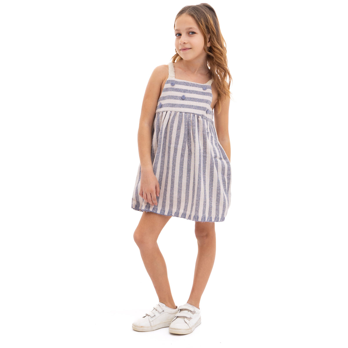 Baby Striped Sleeveless Dress (2)