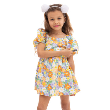 summer dress with flowers print