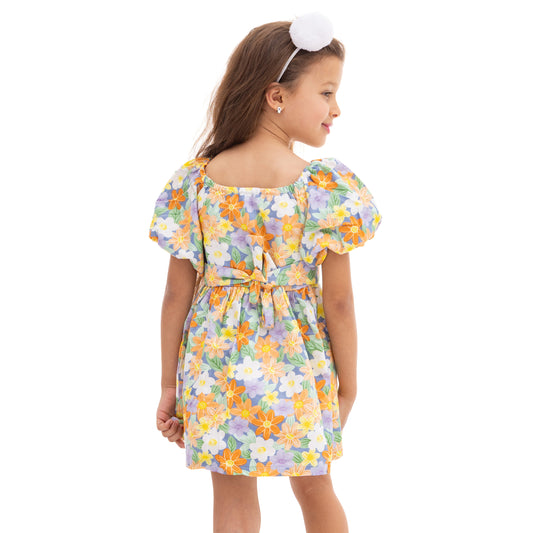 summer dress with flowers print