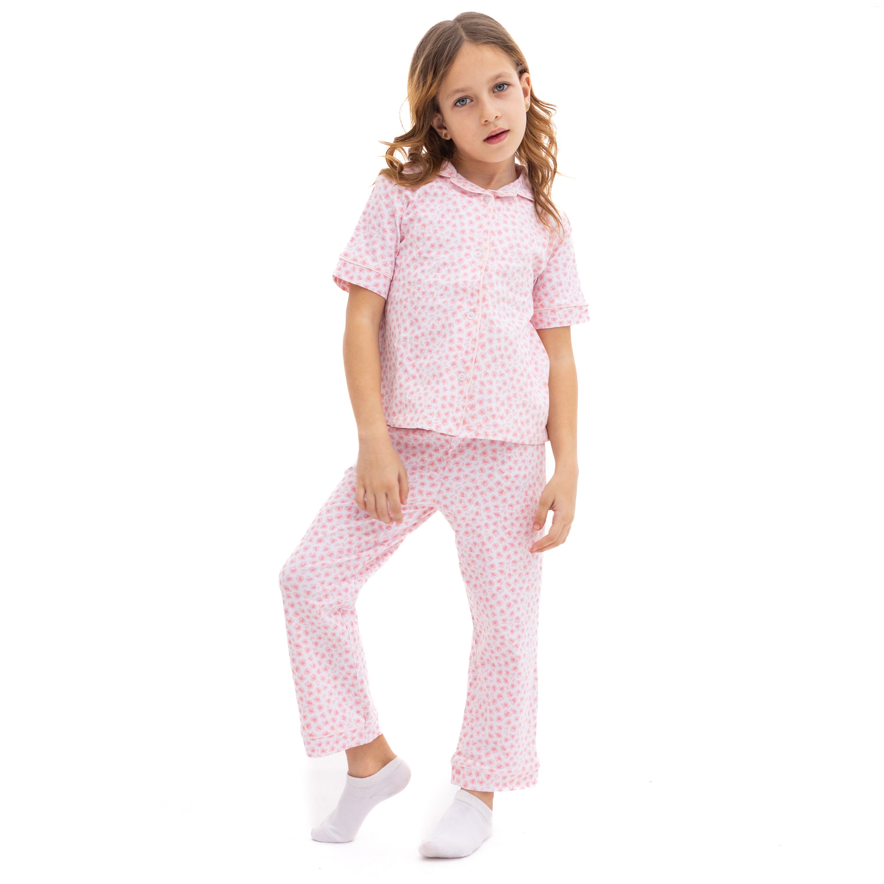 White Pajama Outfit with All Over Print (2)