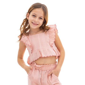 pink shirt and pants outfit set