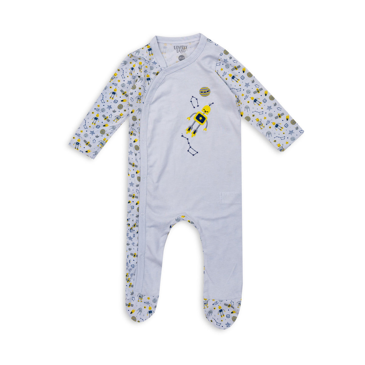 Baby Sleepsuit with Floral Patterns