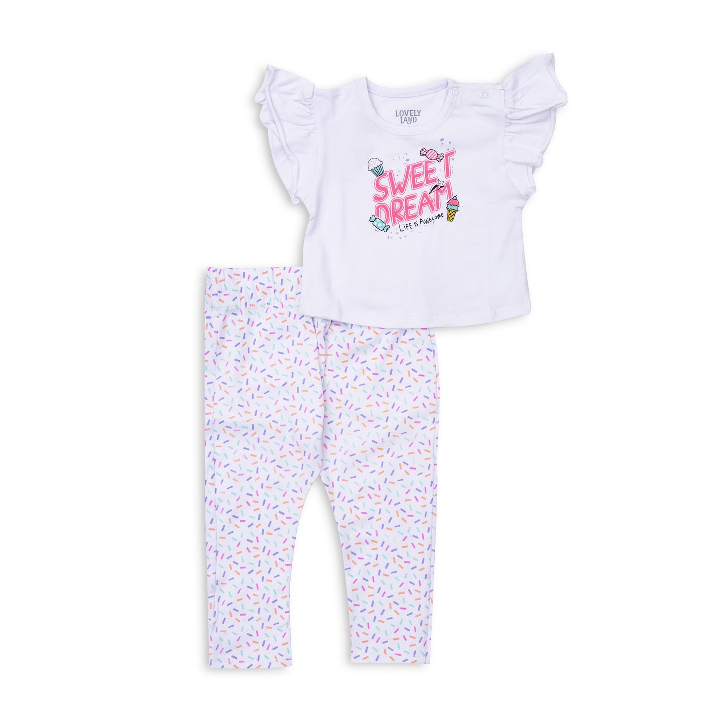 White Sleeveless Pyjama Set