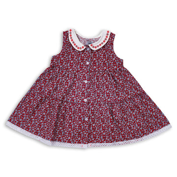 red floral dress