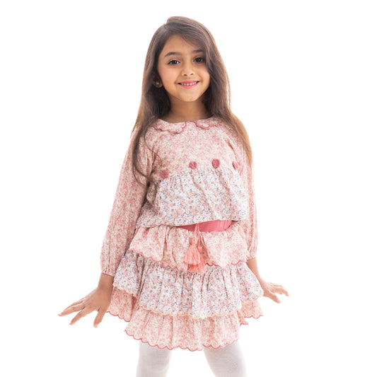Rose skirt and blouse set