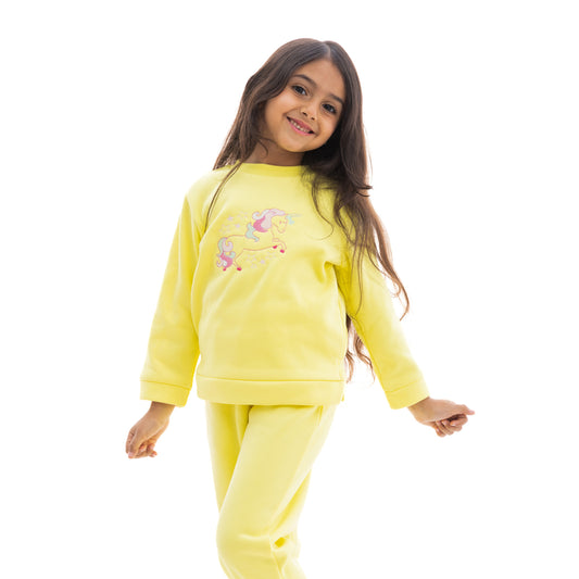 Yellow unicorn pajamas