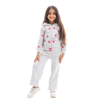 Barbie girls' gray pajamas