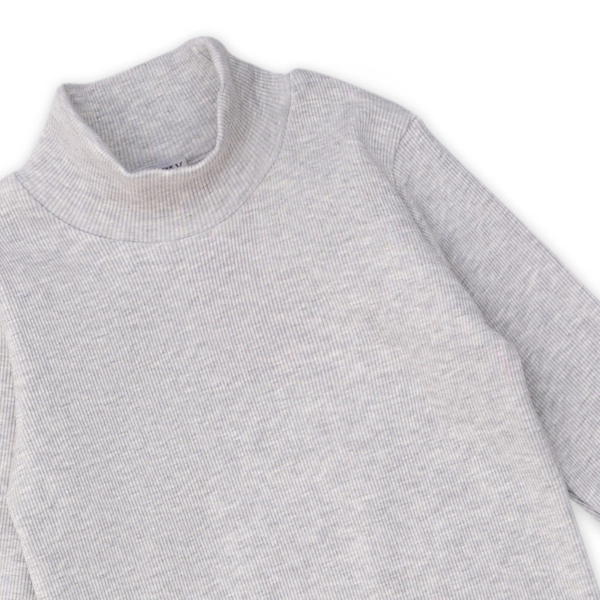 Grey high-collar T-shirt