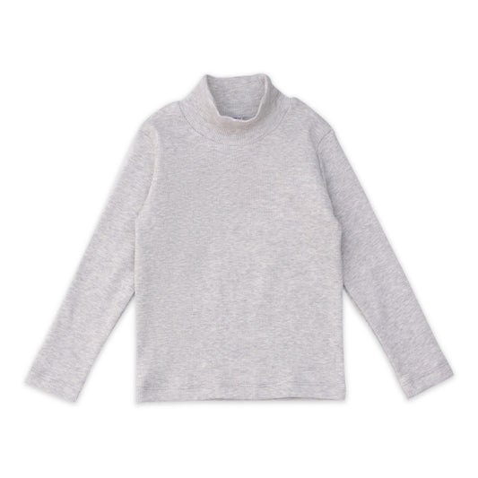 Grey high-collar T-shirt