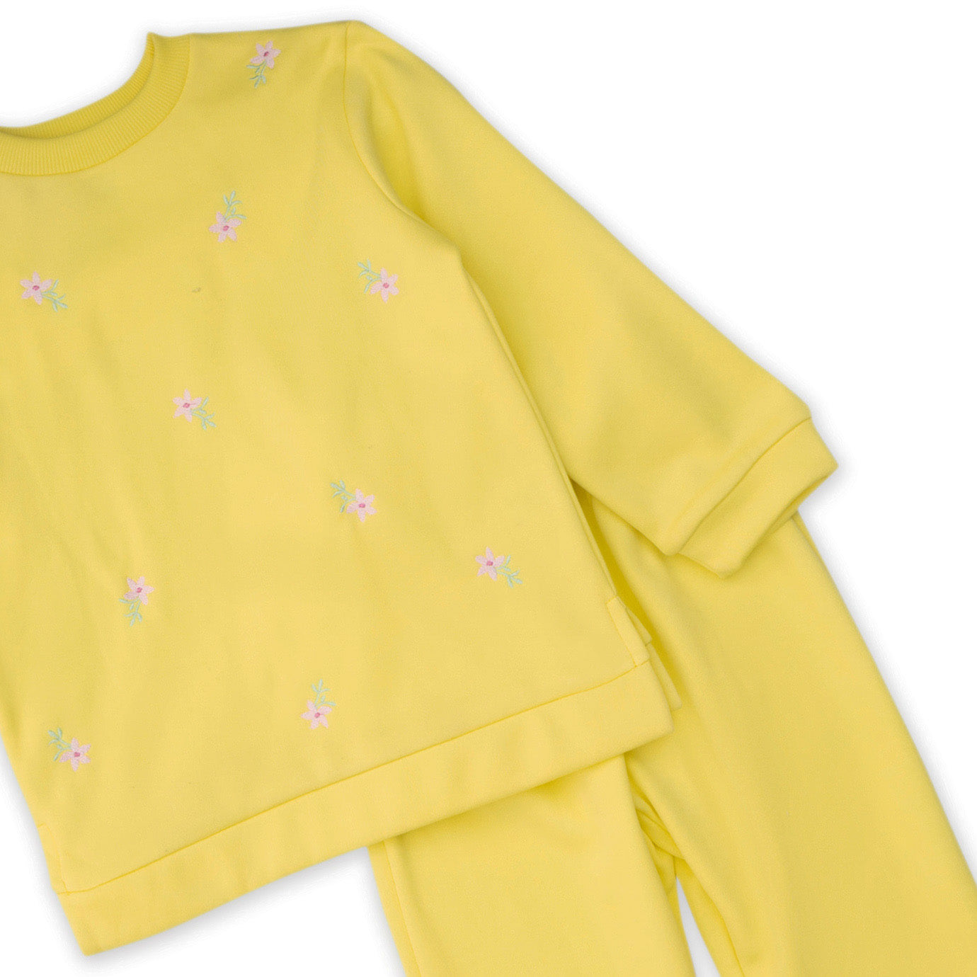 Yellow pajamas with flowers