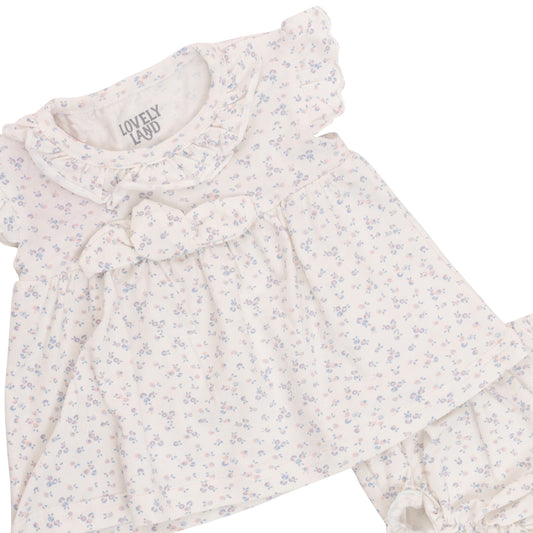 Baby dress and diaper cover set