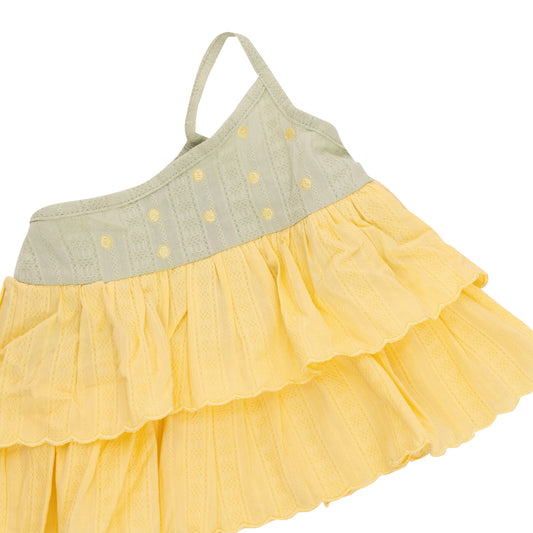 One-shoulder baby dress with bloomers