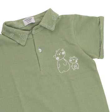 Boys' olive green t-shirt