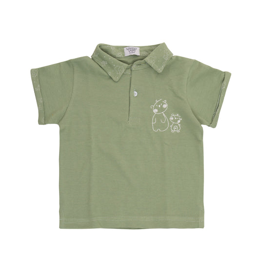 Boys' olive green t-shirt