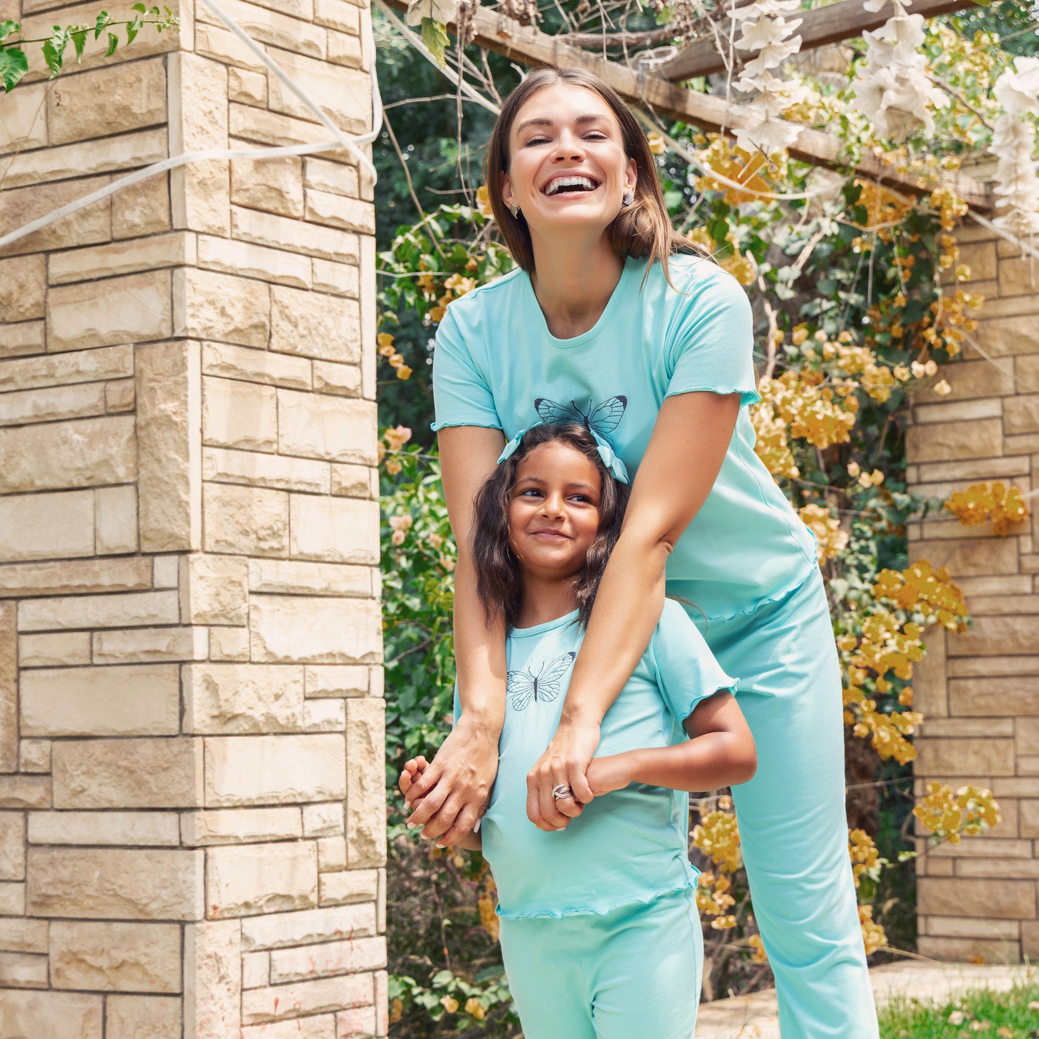 Turquoise pajamas for mom