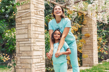 Turquoise pajamas for mom