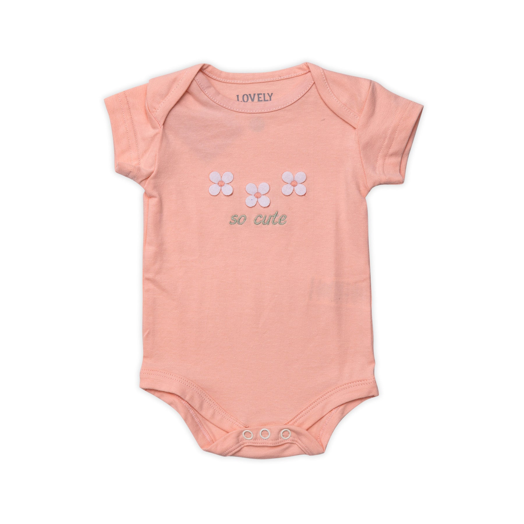 Girls' Pink Jumpsuit with Short Sleeves