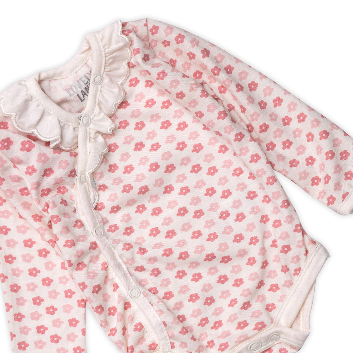 Girl's Pink Jumpsuit with Flowers (2)