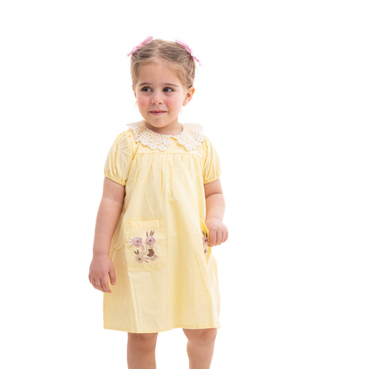 yellow dress with pockets