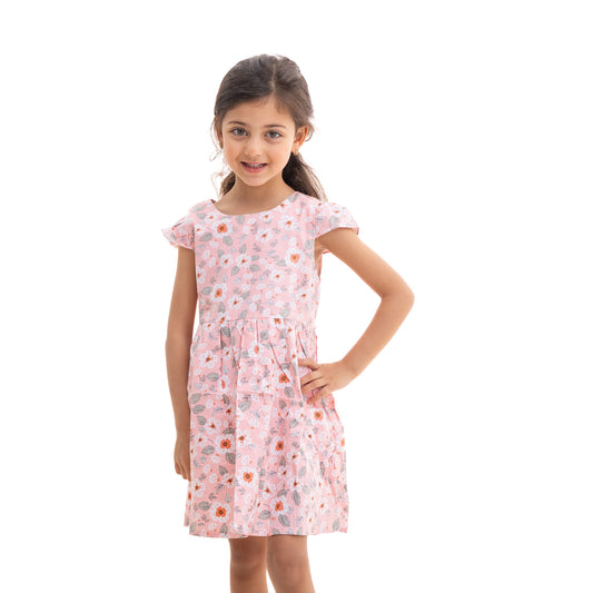 Dress with roses and satin belt
