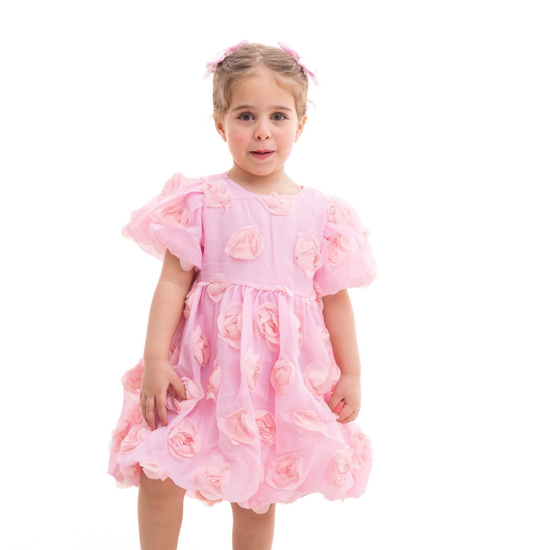 pink dress with flowers