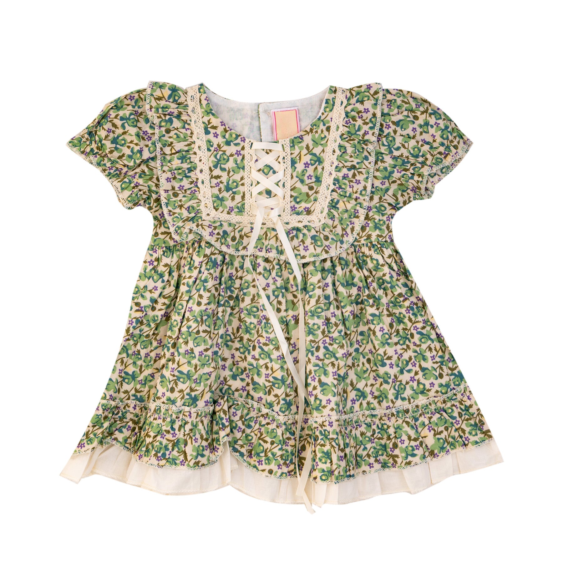 Green rose dress