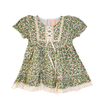 Green rose dress