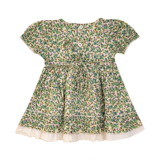 Green rose dress