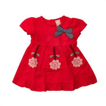 light red dress