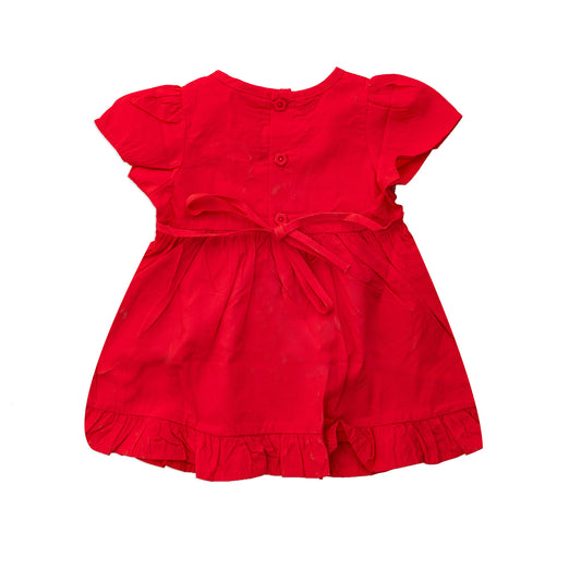 light red dress