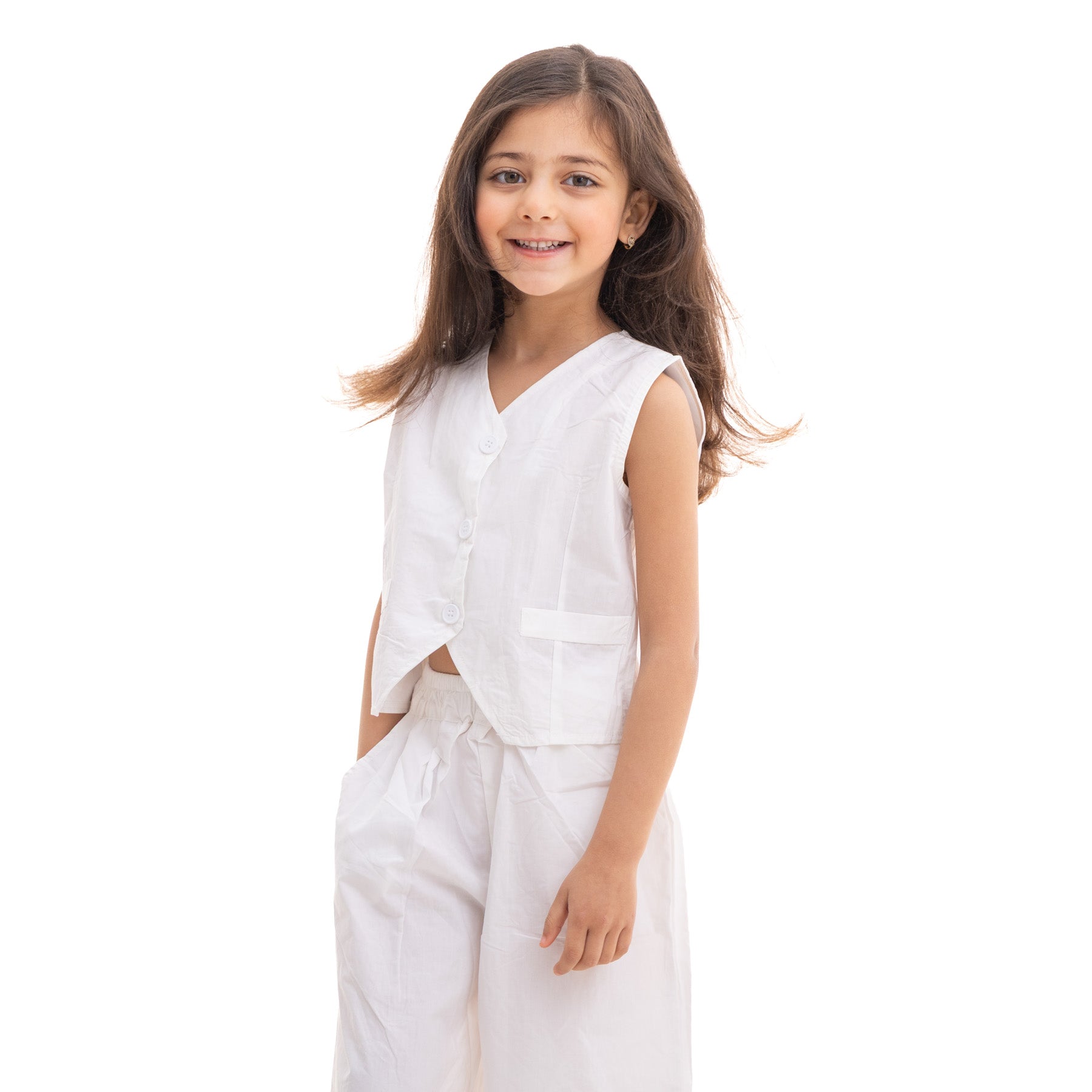 white blouse and pants set