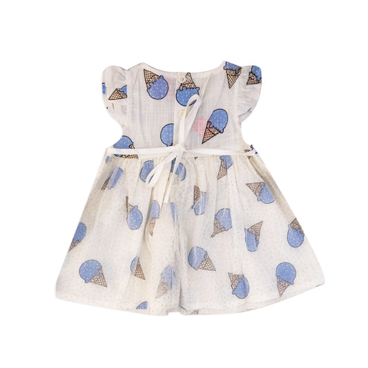 Baby dress with ice cream print