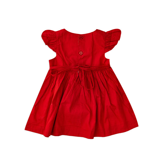 Red dress with bows