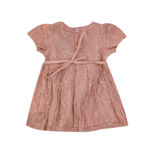 Pink dress with a rose bow