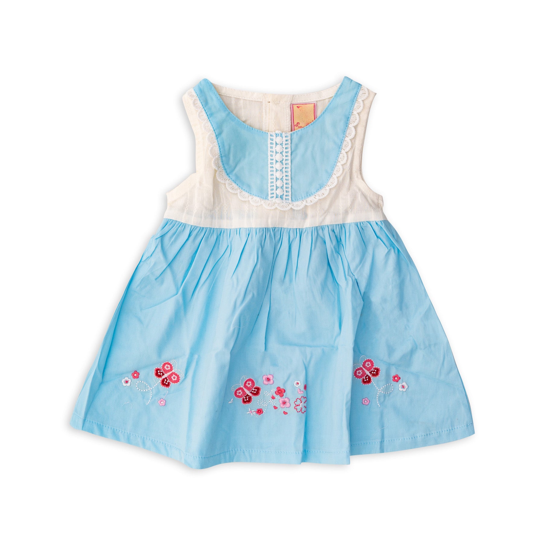 Light blue dress with white