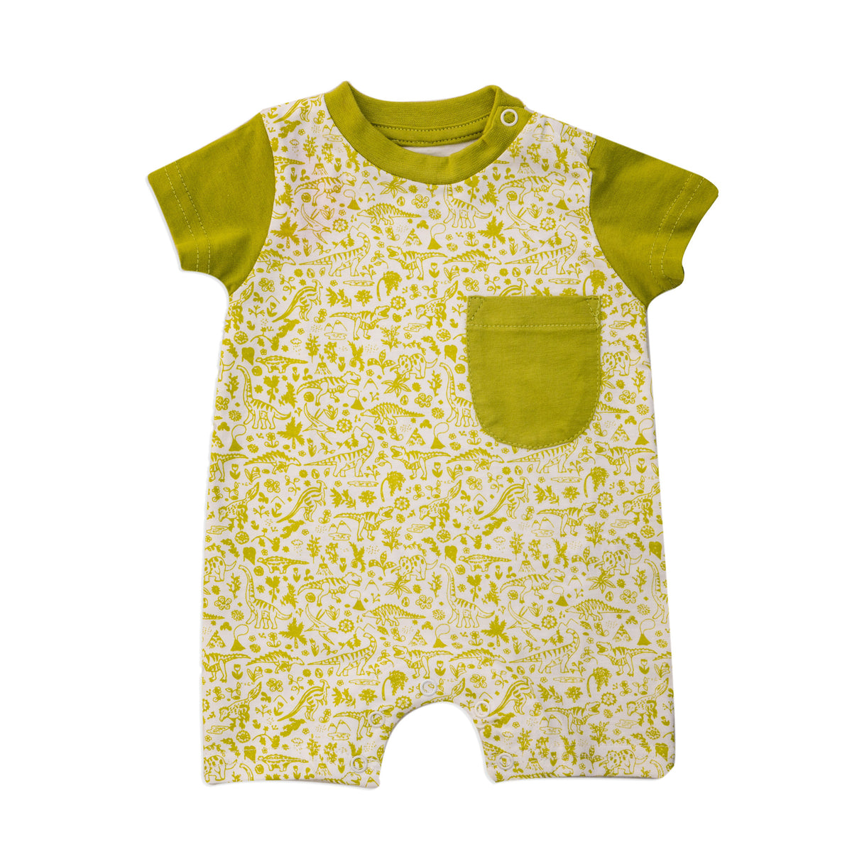 Olive Half-sleeve Jumpsuit