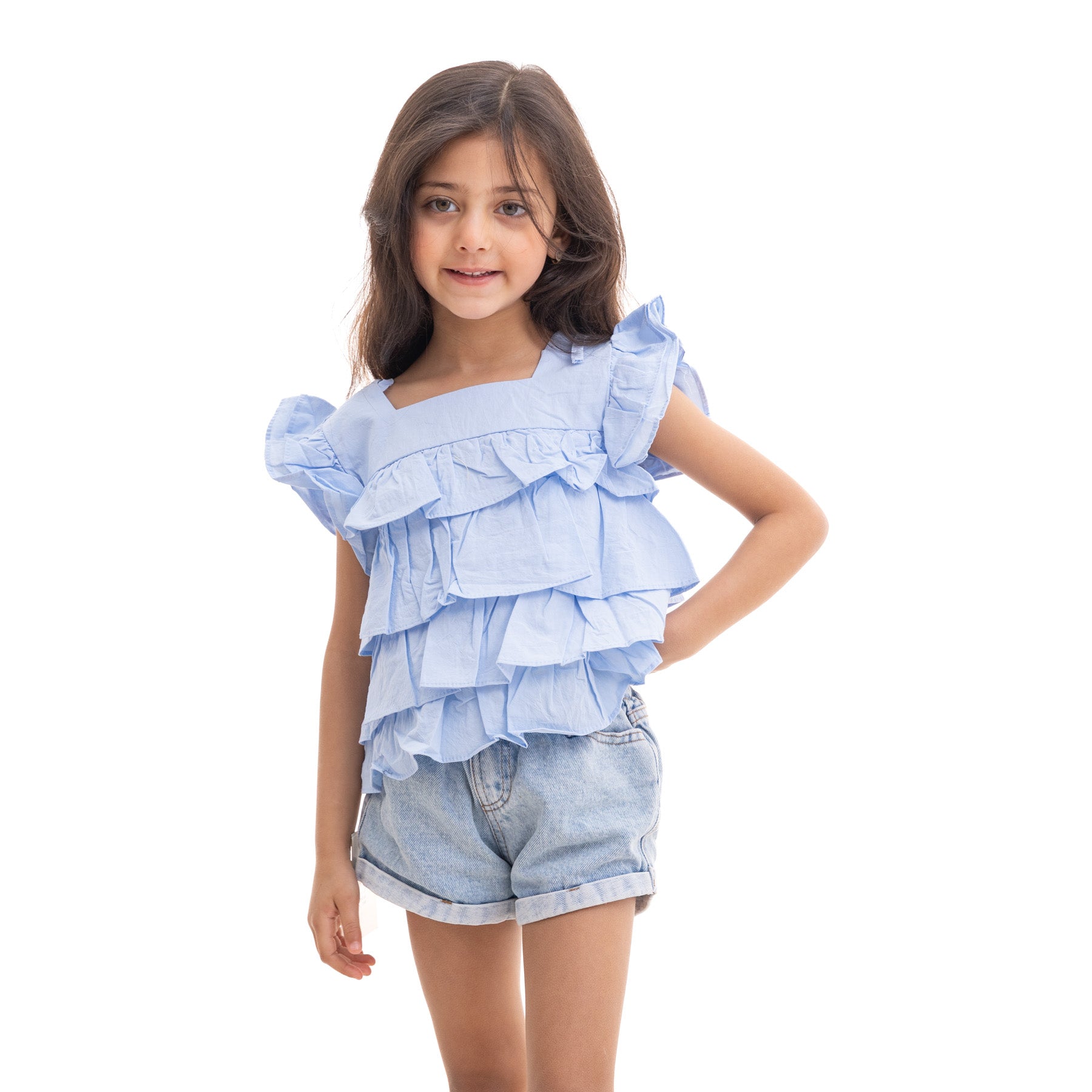 baby blue top