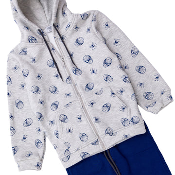 warm navy blue boys' winter set