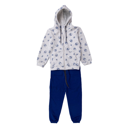 warm navy blue boys' winter set