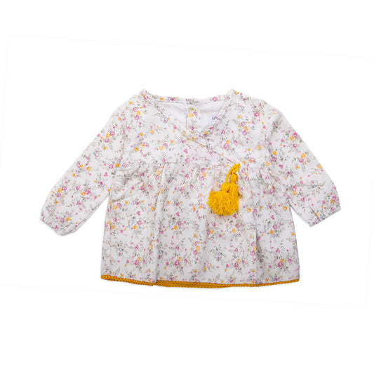 Girls' dress with a floral print