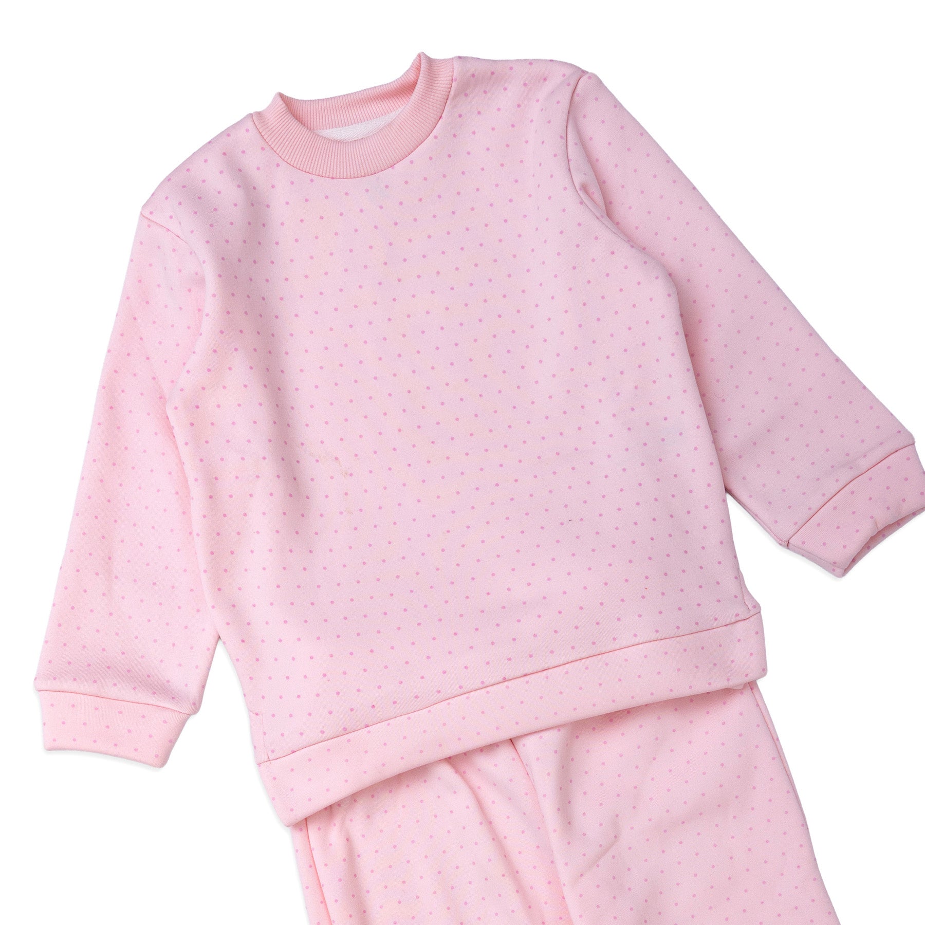 girls' pajama set in pink