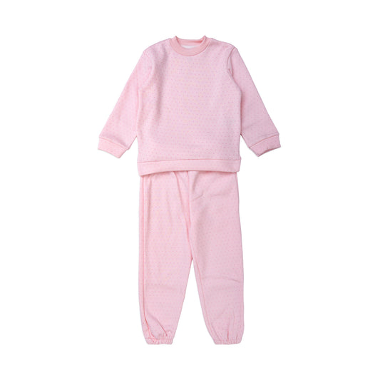 girls' pajama set in pink