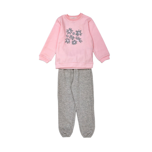 blush pink girls' pajama set