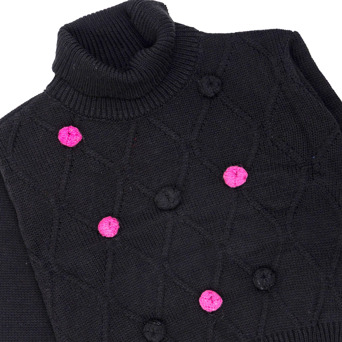 Girls' sweater with a high neck