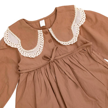 brown girls' autumn dress