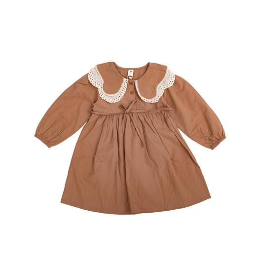 brown girls' autumn dress